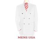 Mens High Quality Snow White Double Breasted Blazer Dinner Jacket