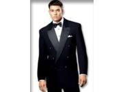 Solid Black Double Breasted slim fit Tuxedo Suit Style Jacket