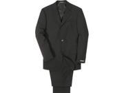 Men s Super 100 Wool Solid BLack 3 Buttons Mens Suit