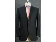 Men s 2 Button Darkest Charcoal Gray Dress Wool Suit