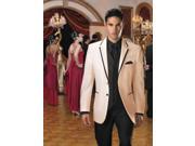 Two Button Stage Party Tuxedo or Formal Suit Blazer with Black Edge Trim Ivory