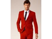 Mens 2 Button Style Suit Pants Red Regular Cut or Slim Cut