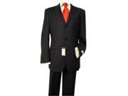 Solid Black premier quality italian fabric Men s Super 140 s Wool Man Business Suit