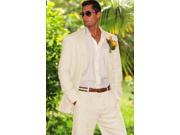 Men s 2 button style with pleated pants Suit in OFF White~Ivory~Cream Perfect for wedding