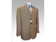 Mens KHAKI ~ TAN Single Breasted Dress cheap discounted Suit