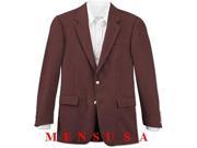 Dark Burgundy ~ Maroon ~ Wine Color 2 Button Front 4 on Sleeves Fully Lined Metal Button Men Women