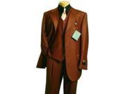 Men s Fashion three piece suit in Super 150 s Luxurious Wool Feel Copper~Rust~Cognac