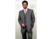 Men s 3 Piece heather gray ~ charcoal Three Piece Vested Suit