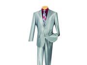 Shiny 2 Button Silver Grey ~ Gray Flashy Sharkskin Mens Suit