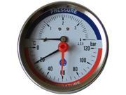 80mm 10 bar rear entry 120c temperature pressure gauge 1 2 bsp thermomanometer