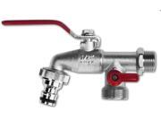 Double duo outlet garden outdoor tap valve faucet 1 2 x 3 4 x 3 4 bsp fits hozelock
