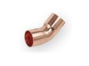 Pipe Fitting Bow Elbow Copper Solder Female x Female 15mm Diameter 45deg Angle