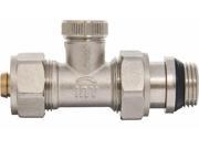 Straight manual return outlet radiator valve 16mm pex compression fittings x 1 2 bsp