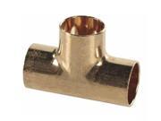 Straight Pipe Fitting Tee Copper Joint Solder 22x22x22mm Water Installation