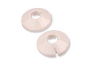 2 pieces pvc white radiator pipe cover collar rose 15mm x 2