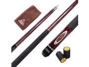 CUESOUL CSPC012 57 Inch 1 2 Jointed Canadian Maple Billiard Pool Cue Stick With Cue Cleaning Towel Joint Protector