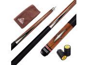 CUESOUL CSPC018 57 Inch 1 2 Jointed Canadian Maple Billiard Pool Cue Stick With Cue Cleaning Towel Joint Protector