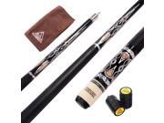 CUESOUL CSPC027 57 Inch 1 2 Jointed Canadian Maple Billiard Pool Cue Stick With Cue Cleaning Towel Joint Protector