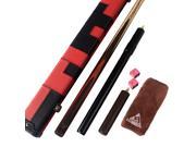 CUESOUL D413 Professional 1 PIECE Snooker Cue 18 oz 57 Handmade Cue and AL telescopic Extension CASE With Billiard Chalk and Billiard Cue Clean Towel