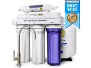 iSpring 75GPD 5-Stage Reverse Osmosis Water Filter System with Brushed Nickel Faucet, Model RCC7