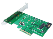 Minerva PCI e x4 SATA III to M.2 M Key SSD Adapter with PCI e Bracket