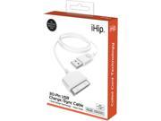 ZEIKOS WHITE CLEAR 30 PIN USB CABLE