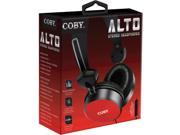 Coby Cvh 814 Red Alto Stereo Headphones W Mic