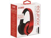 Coby Cvh 815 Red Equinox Stereo Headphones W Mic