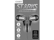 Coby Cve 129 Slv Starks Metal Tangle Free Earbuds