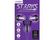 Coby Cve 129 Prp Starks Metal Tangle Free Earbuds