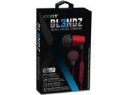 Coby Cvpe 09 Red Bl3Ndz Metal Tangle Free Earbuds