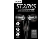 Coby Cve 129 Blk Starks Metal Tangle Free Earbuds