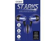 Coby Cve 129 Nvy Starks Metal Tangle Free Earbuds