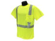 Medium Hi Viz Green Safety Short Sleeve T Shirt With Max Dri