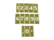 2 Interlocking Brass Stencil Number Set