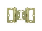 2 1 2 Brass Plated Non Mortise Surface Mount Hinges Pack of 2