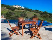 Malibu Eco Friendly 5 Piece Wood Outdoor Dining Set V1401SET13
