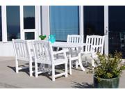 Bradley Rectangular and Curved Leg Table Arm ChairOutdoor Wood Dining Set 6
