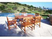 Malibu Eco Friendly 7 Piece Wood Outdoor Dining Set V1561SET6
