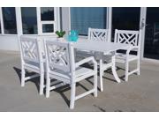 Bradley Rectangular and Curved Leg Table Arm ChairOutdoor Wood Dining Set 2