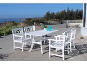 Bradley Rectangular and Curved Leg Table Arm ChairOutdoor Wood Dining Set 8