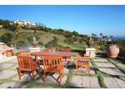 Malibu Eco Friendly 7 Piece Wood Outdoor Dining Set V1562SET6