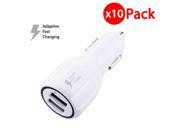 10x OEM Original For Samsung Dual Port Fast Car Charger for Galaxy S6 S7 Edge S8