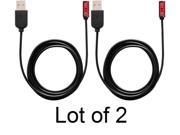 LOT OF 2      USB SYNC & CHARGE CABLE (5' Long) for PEBBLE STEEL Smartwatch