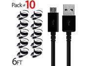 PACK OF 10 MICRO USB CHARGER FAST CHARGING CABLE FOR SAMSUNG GALAXY S6 S7 NOTE 4