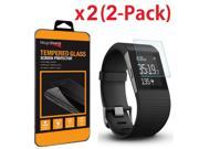 2-Pack Tempered Glass Screen Protector Guard for Fitbit Surge Smart Watch