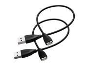 Cablor 2Pcs Replacement USB Charger Charging Cable for Fitbit Charge HR Band