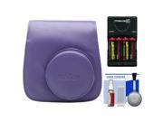 Fujifilm Groovy Camera Case for Instax Mini 8 Grape with Batteries & Charger Kit