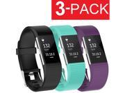 3 Pack Replacement  Band for Fitbit Charge 2 Small Bracelet Watch Rate Fitness