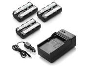 ML 3x 2600mAh Battery Charger for Sony NP F550 NP F330 NP F570 NP F750 NPF960 F970